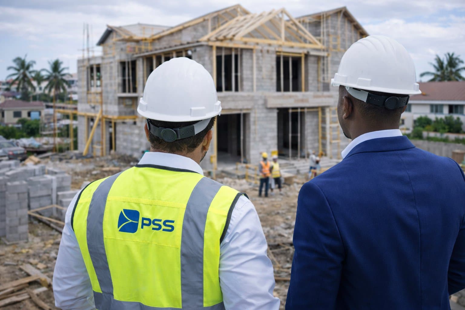 PSS team overseeing construction site